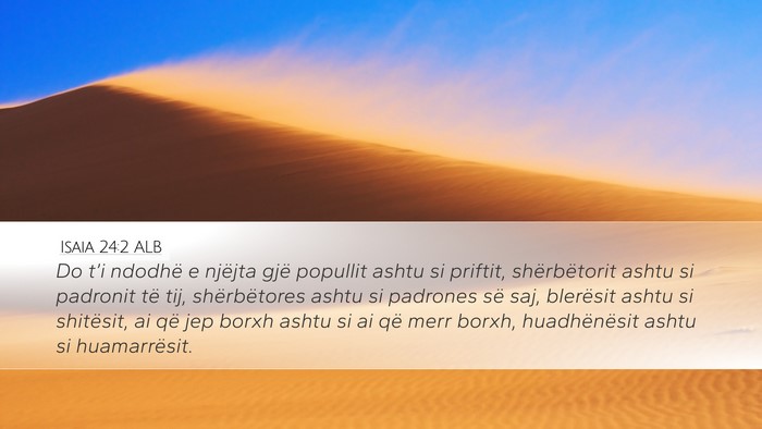 Isaia 24:2 ALB Bible Verse Image