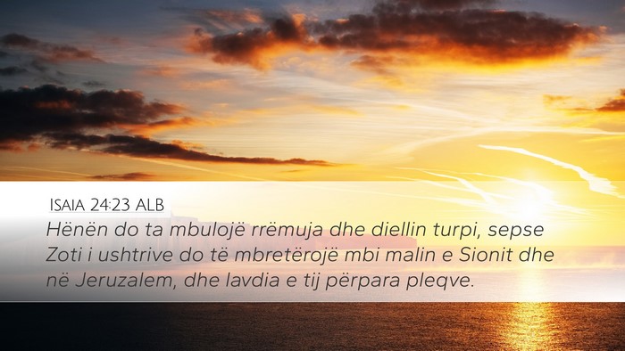 Isaia 24:23 ALB Bible Verse Image