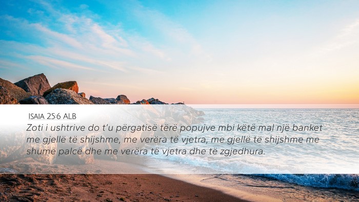 Isaia 25:6 ALB Bible Verse Image