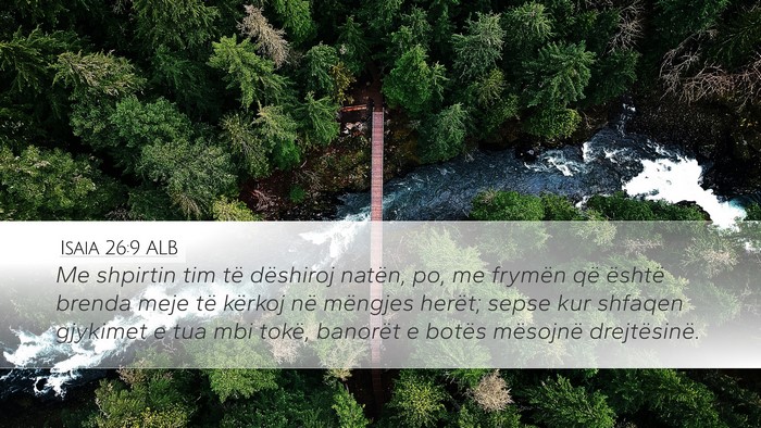 Isaia 26:9 ALB Bible Verse Image