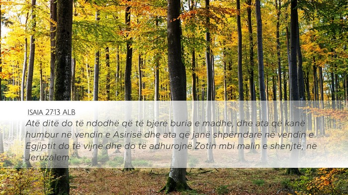Isaia 27:13 ALB Bible Verse Image