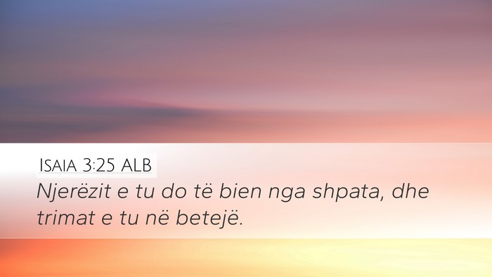 Isaia 3:25 ALB Bible Verse Image