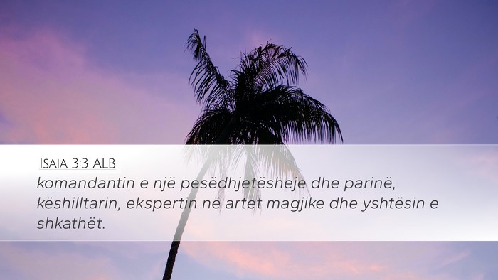 Isaia 3:3 ALB Bible Verse Image