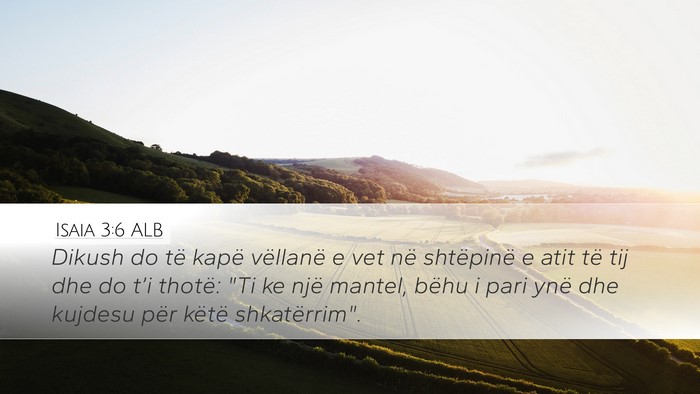 Isaia 3:6 ALB Bible Verse Image