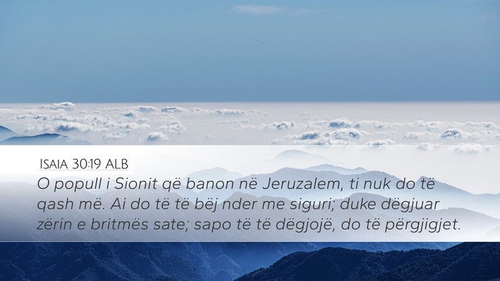 Isaia 30:19 ALB Bible Verse Image