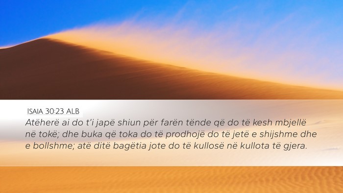 Isaia 30:23 ALB Bible Verse Image