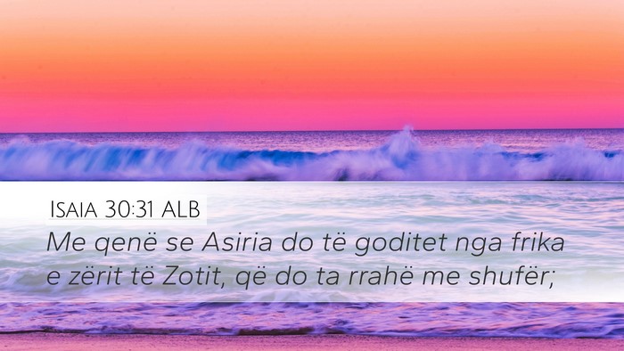 Isaia 30:31 ALB Bible Verse Image