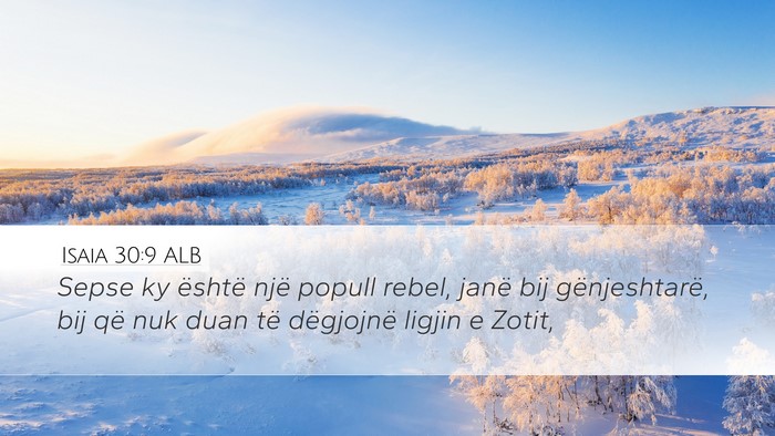 Isaia 30:9 ALB Bible Verse Image