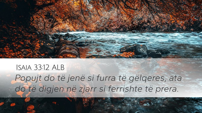 Isaia 33:12 ALB Bible Verse Image