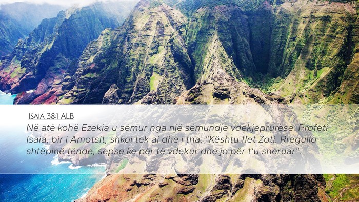 Isaia 38:1 ALB Bible Verse Image