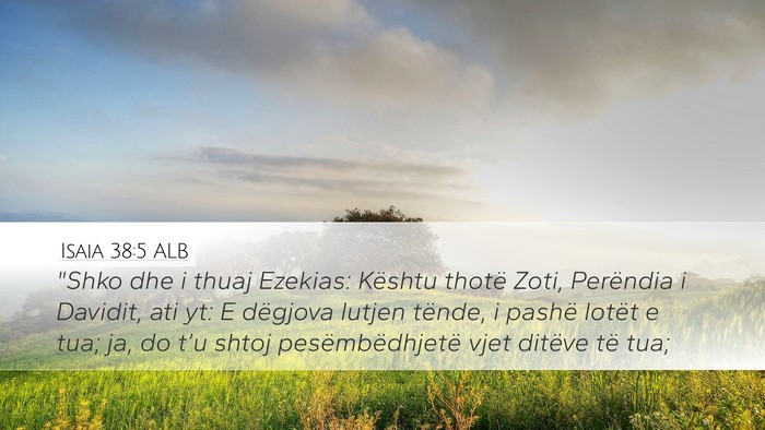 Isaia 38:5 ALB Bible Verse Image
