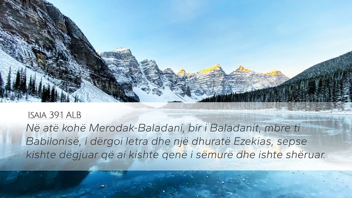 Isaia 39:1 ALB Bible Verse Image