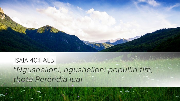 Isaia 40:1 ALB Bible Verse Image