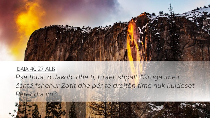 Isaia 40:27 ALB Bible Verse Image