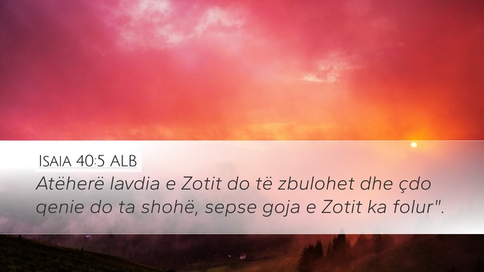 Isaia 40:5 ALB Bible Verse Image