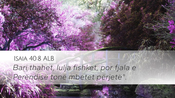 Isaia 40:8 ALB Bible Verse Image