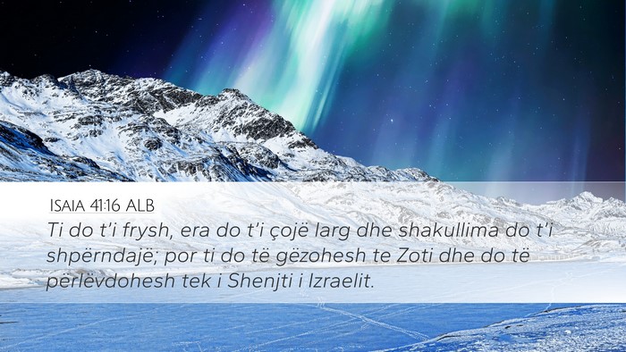 Isaia 41:16 ALB Bible Verse Image