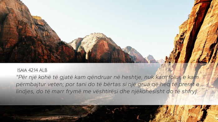 Isaia 42:14 ALB Bible Verse Image
