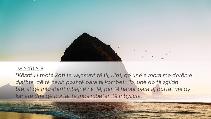Isaia 45:1 ALB Bible Verse Image