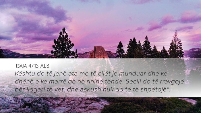 Isaia 47:15 ALB Bible Verse Image