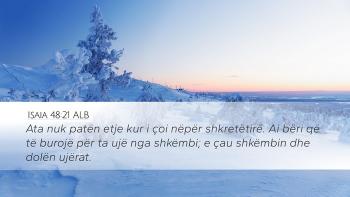Isaia 48:21 ALB Bible Verse Image