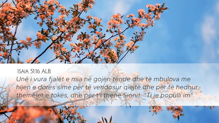 Isaia 51:16 ALB Bible Verse Image