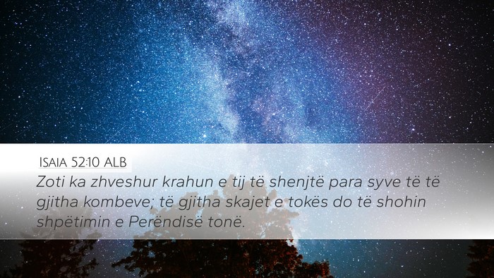 Isaia 52:10 ALB Bible Verse Image