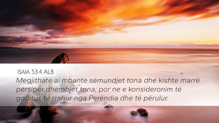 Isaia 53:4 ALB Bible Verse Image