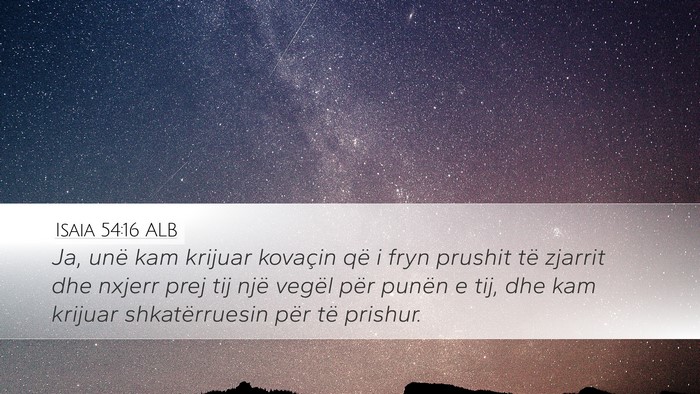 Isaia 54:16 ALB Bible Verse Image
