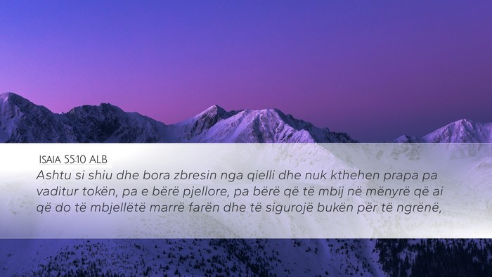 Isaia 55:10 ALB Bible Verse Image