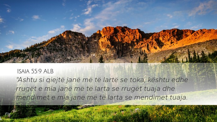 Isaia 55:9 ALB Bible Verse Image