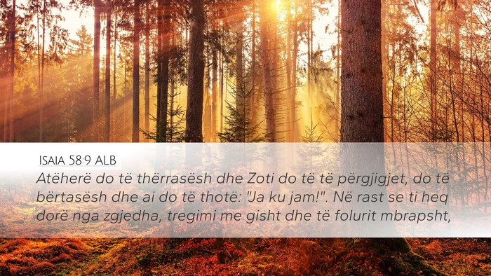 Isaia 58:9 ALB Bible Verse Image