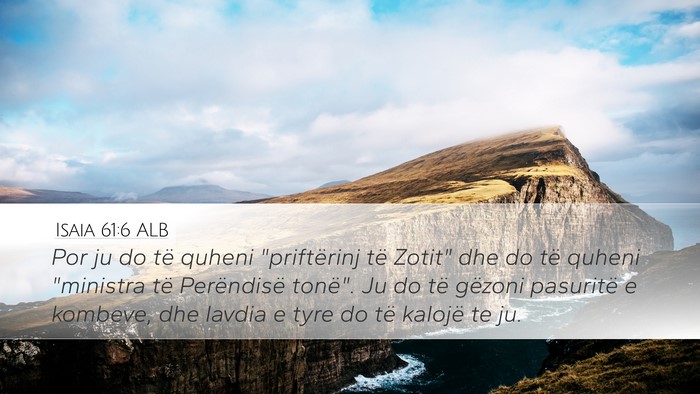 Isaia 61:6 ALB Bible Verse Image