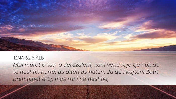 Isaia 62:6 ALB Bible Verse Image