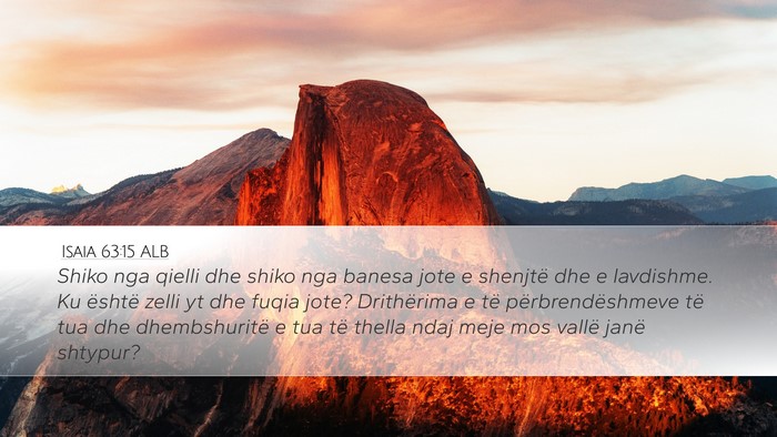Isaia 63:15 ALB Bible Verse Image