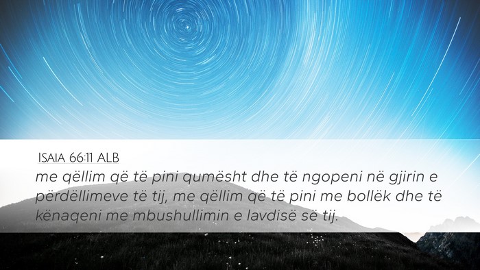 Isaia 66:11 ALB Bible Verse Image