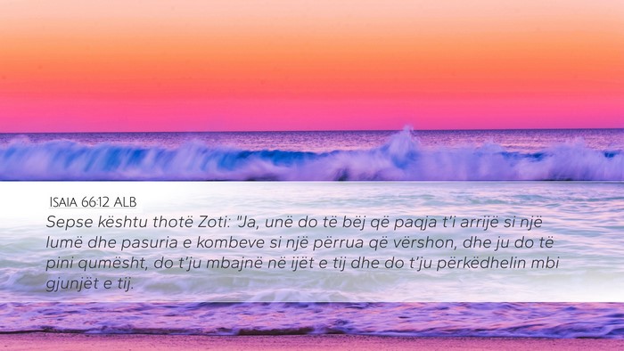 Isaia 66:12 ALB Bible Verse Image