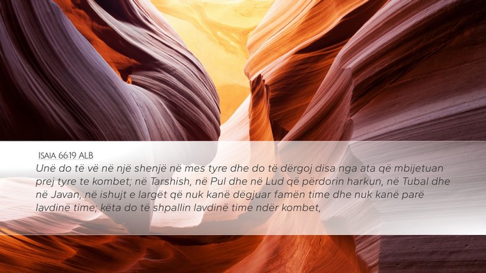 Isaia 66:19 ALB Bible Verse Image