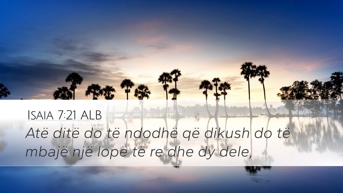 Isaia 7:21 ALB Bible Verse Image