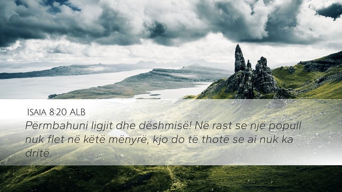 Isaia 8:20 ALB Bible Verse Image