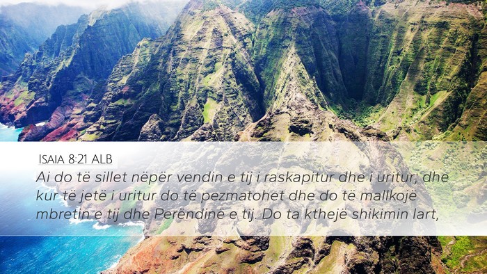 Isaia 8:21 ALB Bible Verse Image