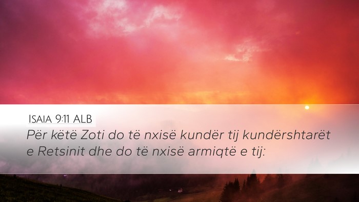 Isaia 9:11 ALB Bible Verse Image