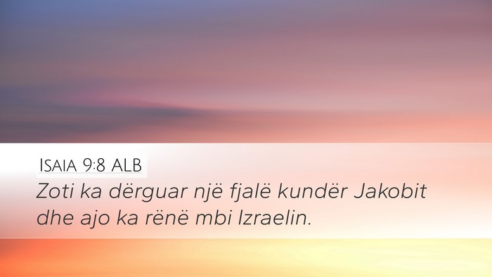 Isaia 9:8 ALB Bible Verse Image