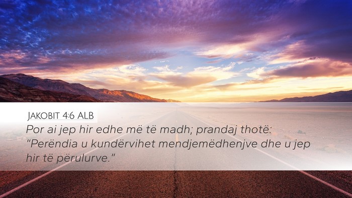 Jakobit 4:6 ALB Bible Verse Image