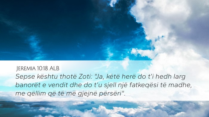 Jeremia 10:18 ALB Bible Verse Image
