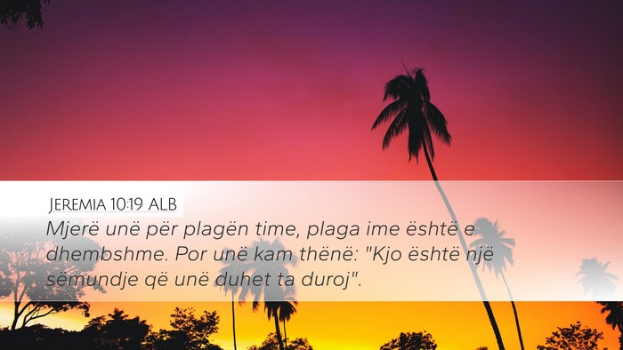 Jeremia 10:19 ALB Bible Verse Image
