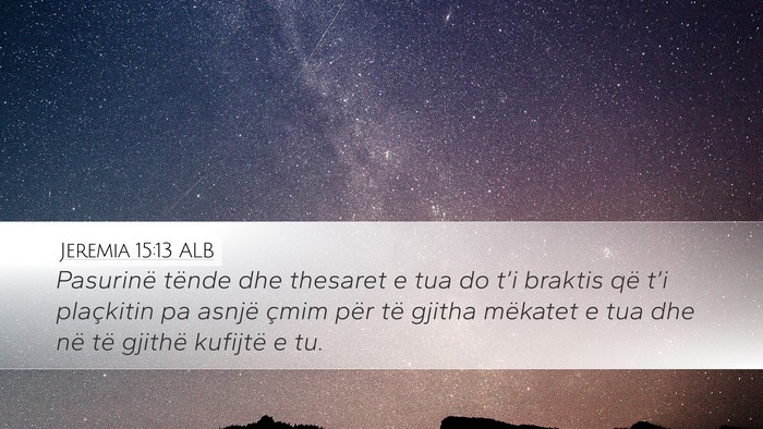 Jeremia 15:13 ALB Bible Verse Image