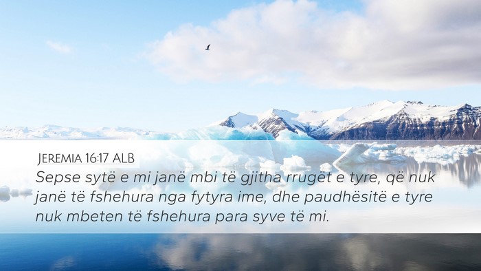Jeremia 16:17 ALB Bible Verse Image