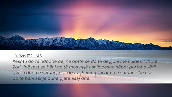 Jeremia 17:24 ALB Bible Verse Image