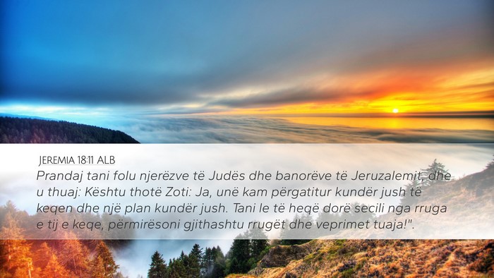 Jeremia 18:11 ALB Bible Verse Image